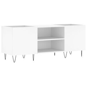 vidaXL Comodă discuri, alb, 121x38x48 cm, lemn prelucrat