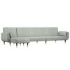 vidaXL Canapea extensibilă &icirc;n formă de L gri 275x140x70 cm catifea