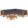 vidaXL Set mobilier grădină cu perne, 6 piese, lemn masiv acacia