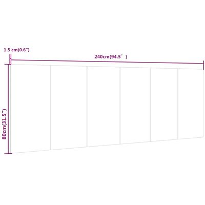 vidaXL Tăblie de pat/ perete, gri beton, 240x1,5x80 cm, lemn prelucrat