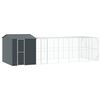 vidaXL Cușcă pentru păsări Antracit 845 x 304 x 247 cm Oțel Galvanizat