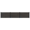 vidaXL Set de Gard 3 buc. 526 x 105 cm WPC și Aluminiu Negru