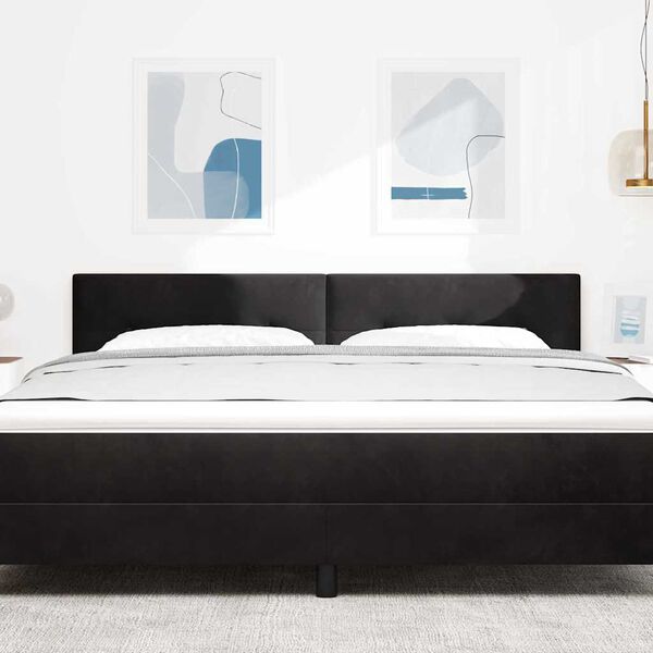 vidaXL Tăblie cap cu headboard Negru 180 cm Piele artificială