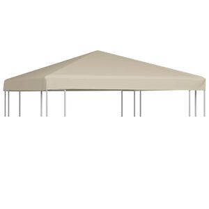 vidaXL Acoperiș de pavilion, bej, 3 x 3 m, 310 g/m&sup2;