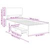 vidaXL Cadru de pat cu sertar Stejar Sonoma 90 x 190 cm Lemn compozit