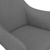 vidaXL Scaun de bucătărie pivotant, gri deschis, material textil