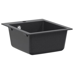vidaXL Chiuvetă de bucătărie cu o cuvă Granit 42,5 x 50 x 31 cm Grafit