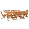 vidaXL Set mobilier de grădină 13 piese 280x90x75cm, lemn masiv acacia
