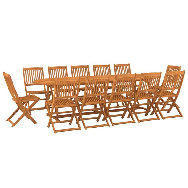 vidaXL Set mobilier de grădină 13 piese 280x90x75cm, lemn masiv acacia