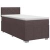 vidaXL Pat boxspring cu saltea Maro &icirc;nchis 90 x 200 cm Țesătură