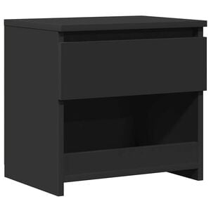 vidaXL Noptieră, negru, 40x30x39 cm, lemn prelucrat