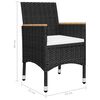 vidaXL Set mobilier de grădină, 9 piese, negru