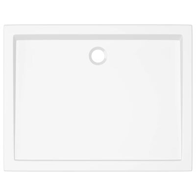 vidaXL Cădiță de duș dreptunghiulară din ABS, alb, 70x90 cm