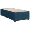 vidaXL Pat box spring cu saltea, albastru, 90x200 cm, catifea