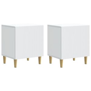 vidaXL Dulap de noapte 2 buc. Alb 43 x 34,5 x 50 cm Lemn prelucrat
