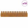 vidaXL Borduri pentru gazon 10 pcs Ruginit 103 x 0,05 x 22 cm