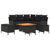 vidaXL Seturi de mobilier 7 buc. Negru Ratan PE