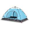 vidaXL Cort de camping pentru 3 persoane, setare rapidă, albastru