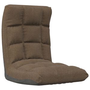 vidaXL Scaun de podea pliabil, maro, material textil