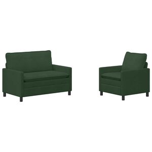 vidaXL Set de canapea 2 buc. Verde Junglă Țesătură