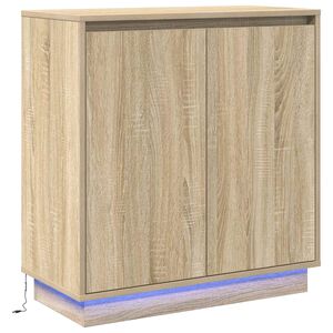 vidaXL Bufet LED Stejar Sonoma 71 x 34,5 x 75 cm Lemn prelucrat