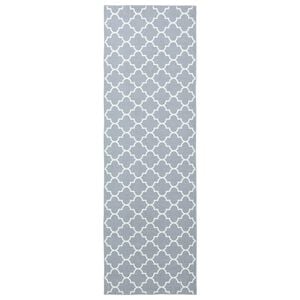 vidaXL Covor Runner ORIZ 1150 gsm Gri și alb