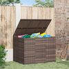 vidaXL Ladă grădină pentru perne, maro, 145x100x103 cm, ratan PE
