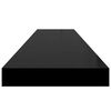 vidaXL Rafturi de perete suspendate 2 buc., negru 120x23,5x3,8 cm, MDF