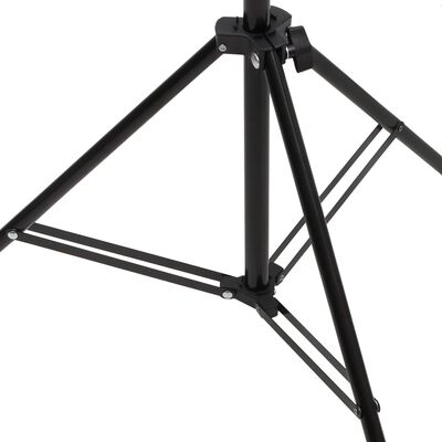 vidaXL Suport de fundal în formă de T, negru, 201x60x(70-200) cm