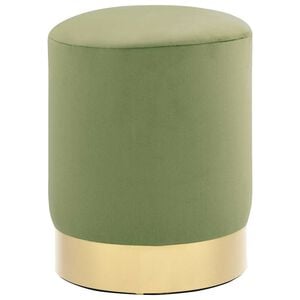 vidaXL Taburet, verde muștar și auriu, catifea 28 x 36 cm