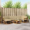 vidaXL Set de canapele de exterior cu pernă 8 pcs Natural și Bej