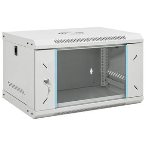 vidaXL Dulap de rețea montat pe perete 6U 19" IP20 53x40x30 cm