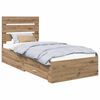 vidaXL Cadru de pat Stejar Artizanal 90 x 200 cm Lemn prelucrat