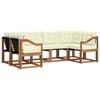 vidaXL Set de canapele de exterior 6 buc. Natural și Crem