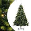 vidaXL Brad de Crăciun artificial cu ramuri articulare 300 LEDs Verde