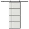 vidaXL Ușă glisantă cu set de feronerie neagră 90x205 cm Sticlă ESG