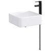 vidaXL Chiuvetă de baie Negru mat 36,5 x 36,5 x 13 cm Metal