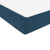 vidaXL Pat box spring cu saltea, albastru &icirc;nchis, 160x210 cm, catifea