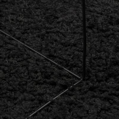 vidaXL Covor pufos "PAMPLONA" cu fire înalte, negru modern, 60x110 cm