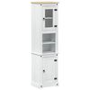 vidaXL Dulap de Baie Alb 50 x 40 x 185 cm Lemn de pin masiv