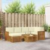 vidaXL Seturi de canapele 7 pcs Natural și Crem Lemn Solid de Acacia