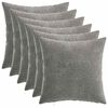 vidaXL Husă pentru pernă 6 pcs HEERLEN Gri &icirc;nchis 35 x 35 cm