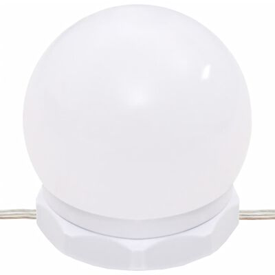 vidaXL Masă de toaletă cu LED, alb extralucios, 60x40x140 cm