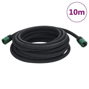 vidaXL Furtun poros de grădină, negru, 0,6", 10 m, cauciuc