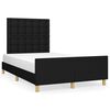 vidaXL Cadru de pat fără saltea Negru 120x190 cm țesătură