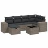 vidaXL Set canapele de grădină cu perne, 7piese gri deschis poliratan