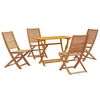vidaXL Set de masă pentru grădină 5 buc. Maro Lemn Solid de Acacia