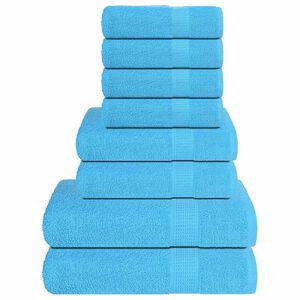 vidaXL Set prosoape FROGN 8 piese, turcoaz, 360 g/m&sup2;