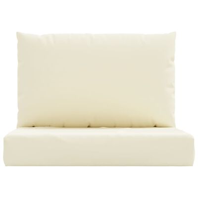 vidaXL Perne de canapea din paleți, 2 buc., alb crem, material textil