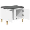 vidaXL Bancă pentru hol cu pernă cu depozitare Alb 60 x 38 x 46 cm